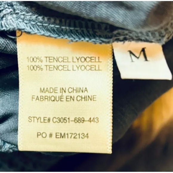 Cloth & Stone Anthropologie Gray Tie Dye Smocked Waist Wide Leg Pull On Pants M - Picture 3 of 11